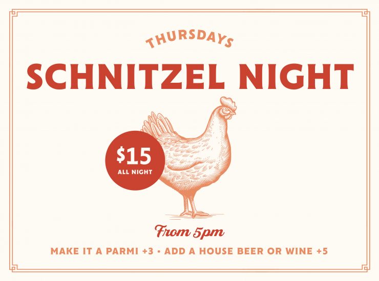 Thursday: Schnitzel Night