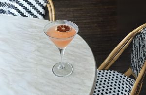 Picture of a French Blonde cocktail on a table in Newcastle, Australia. Rumored to be Taylor Swifts favourite cocktail.